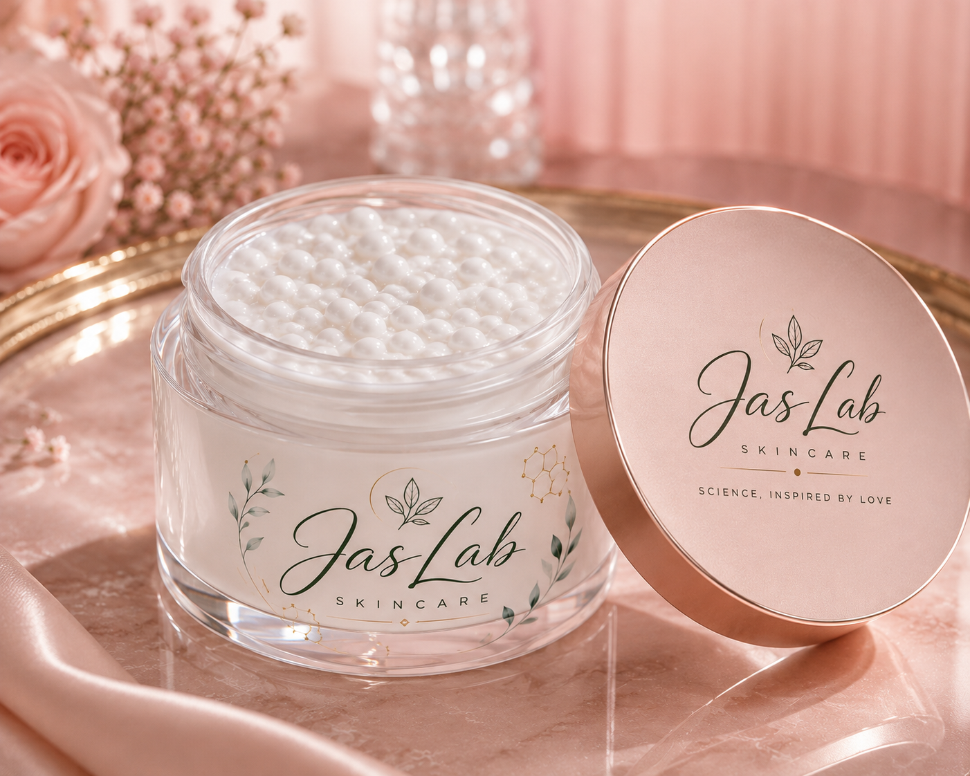 Concept visual of the future Pearl Capsule Cream with pearl-white capsules